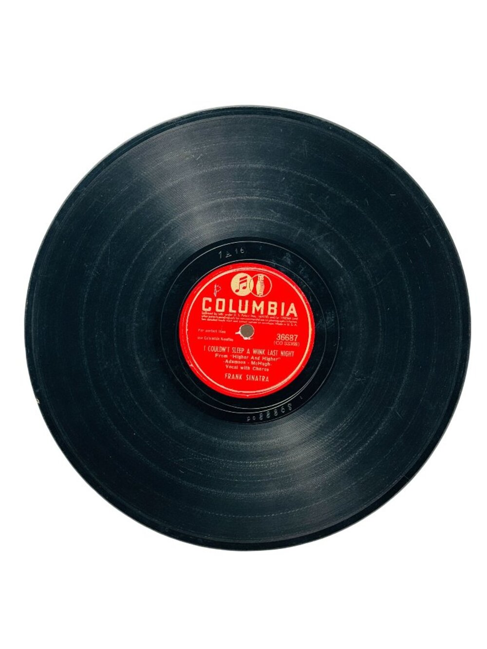 Frank Sinatra I Couldnt Sleep A Wink Last Night Shellac 78rpm Columbia 36687 VG+